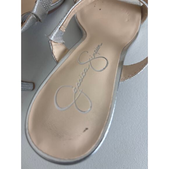 Jessica Simpson Omana Rinestone Strappy Heels Sandals Size 8 - Picture 10 of 12